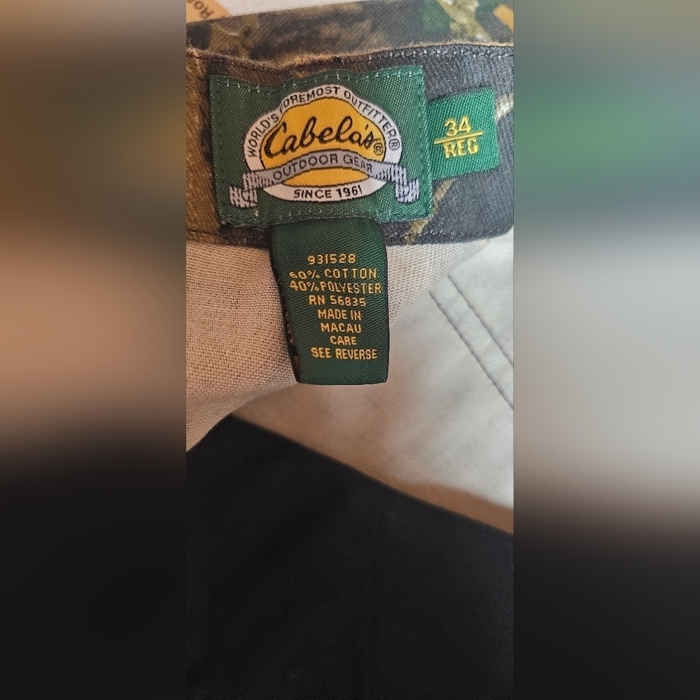 Mossy Oak Camo Cargo Pants Mens 34 Camouflage Outdoor Bowhunt Breakup - Picture 11 of 12